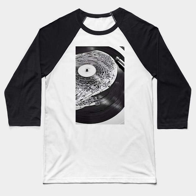 Record Player 7 Baseball T-Shirt by BryanWhipple